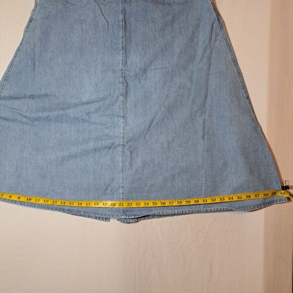 JG HOOK Women’s A-line Denim Button Up Skirt Size 12 Pockets Classic‎ Cotton - Picture 8 of 8